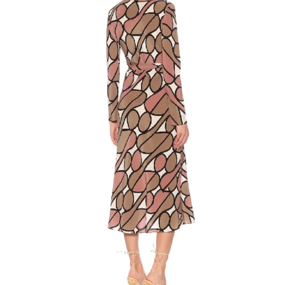 NWT DVF Tilly Silk Wrap Dress S - Picture 3 of 4